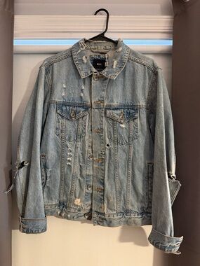 BDG Light Blue Distressed Denim Jacket - Men's